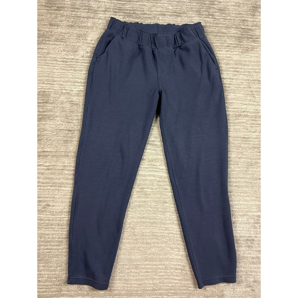 32 Degrees Cool Jogger Pants Women Small Navy Blue Elastic Waist Tapered Stretch